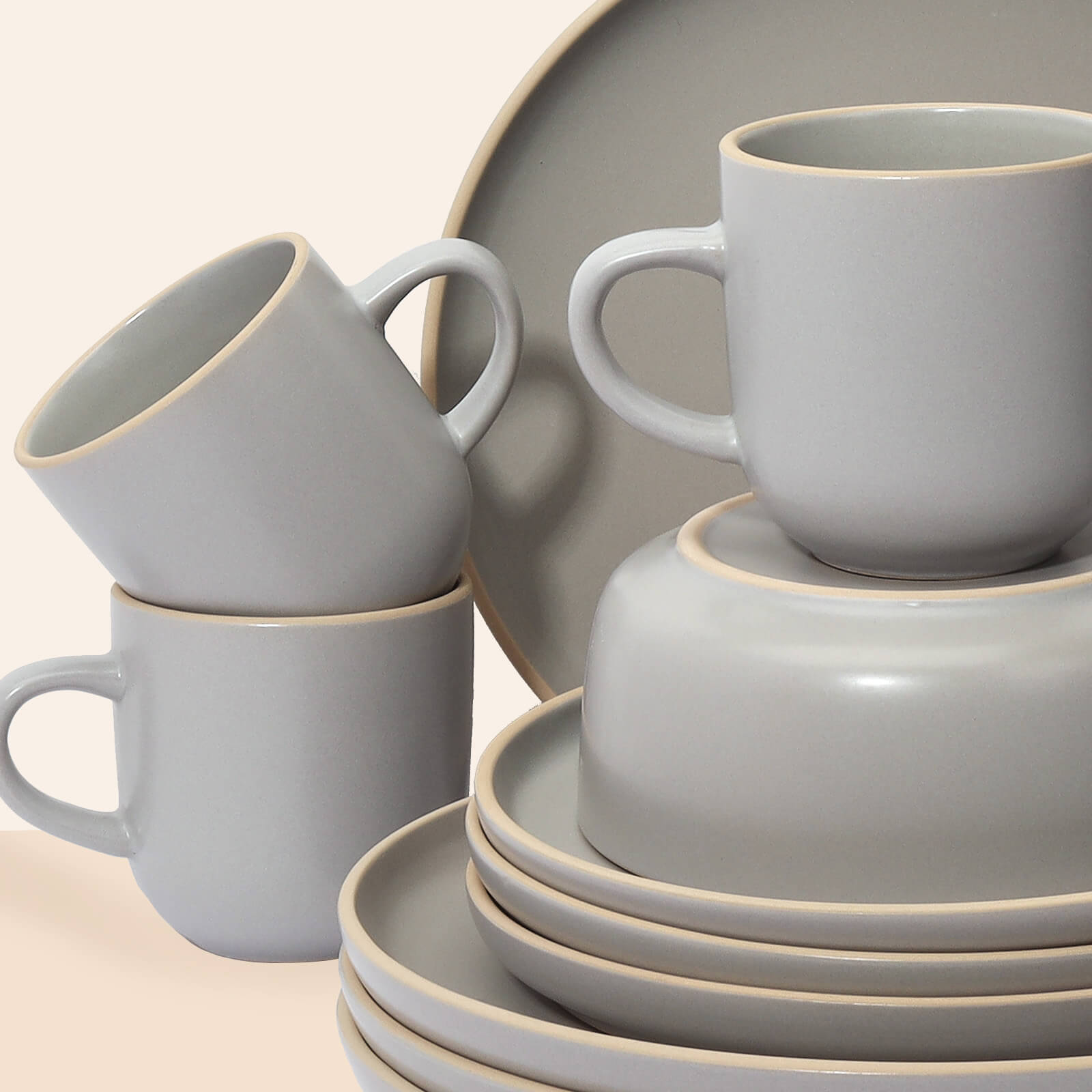 crockery-Stone Grey